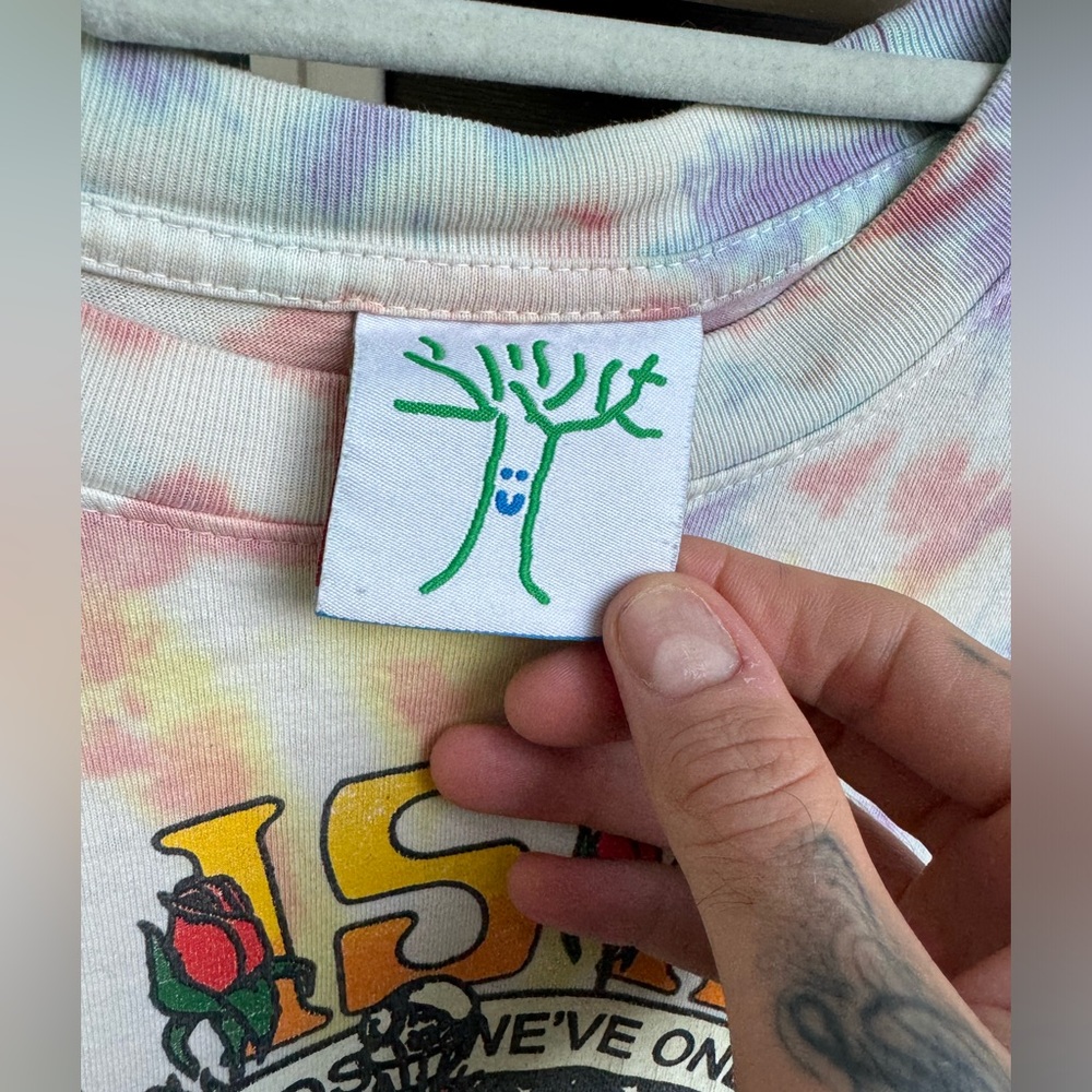 Online ceramics – Grateful Dead “love is real”tie-dye Medium T-shirt - Picture 4 of 5